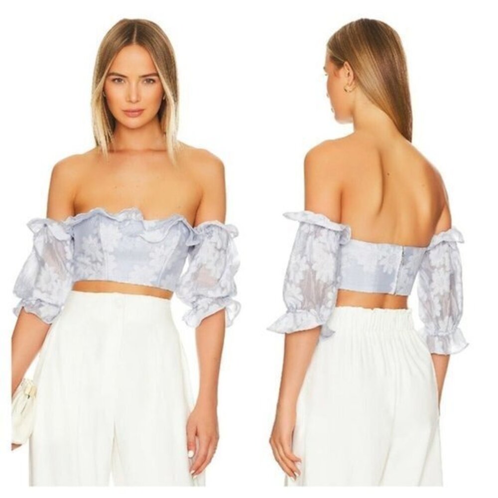 MAJORELLE Andrea Crop Top - Powder Blue